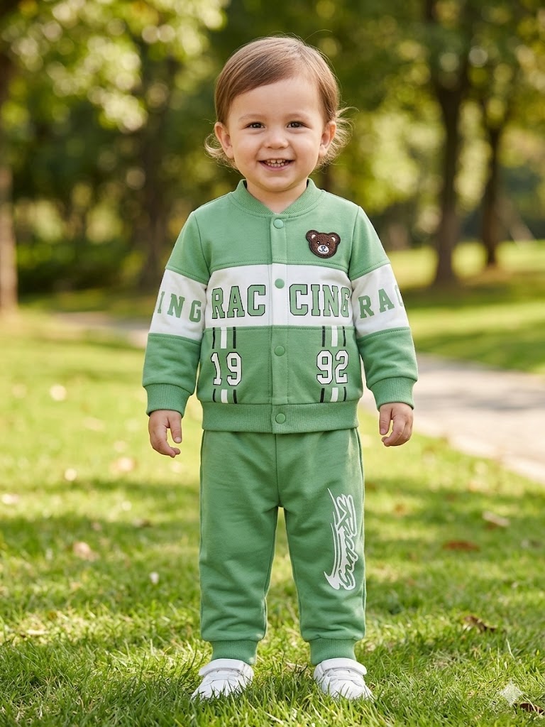 Kids Racing Style 2-Piece Outfit Set
