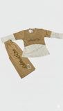 Girls Brown 2 PC Terry Plazo Set