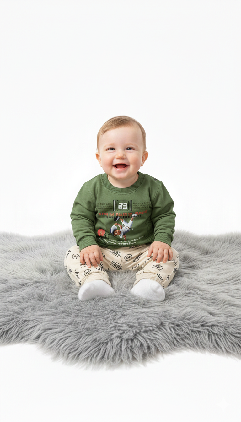 2 Piece Cotton Pajama Set for Boys/Girls with Full Sleeves Shirt and Pajama