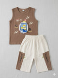 Kids Casual Summer Sleeveless T-Shirt & Shorts Set
