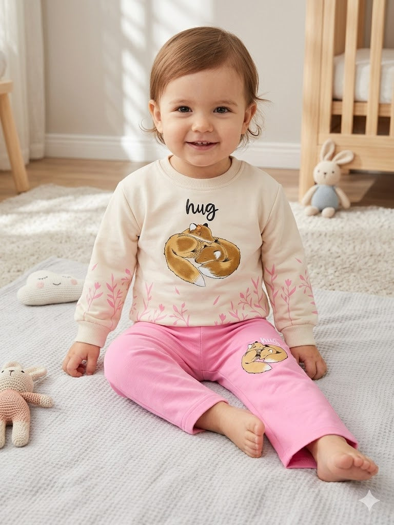 Kids Printed Co-Ord Set – Soft Sweatshirt & Trouser Outfit
