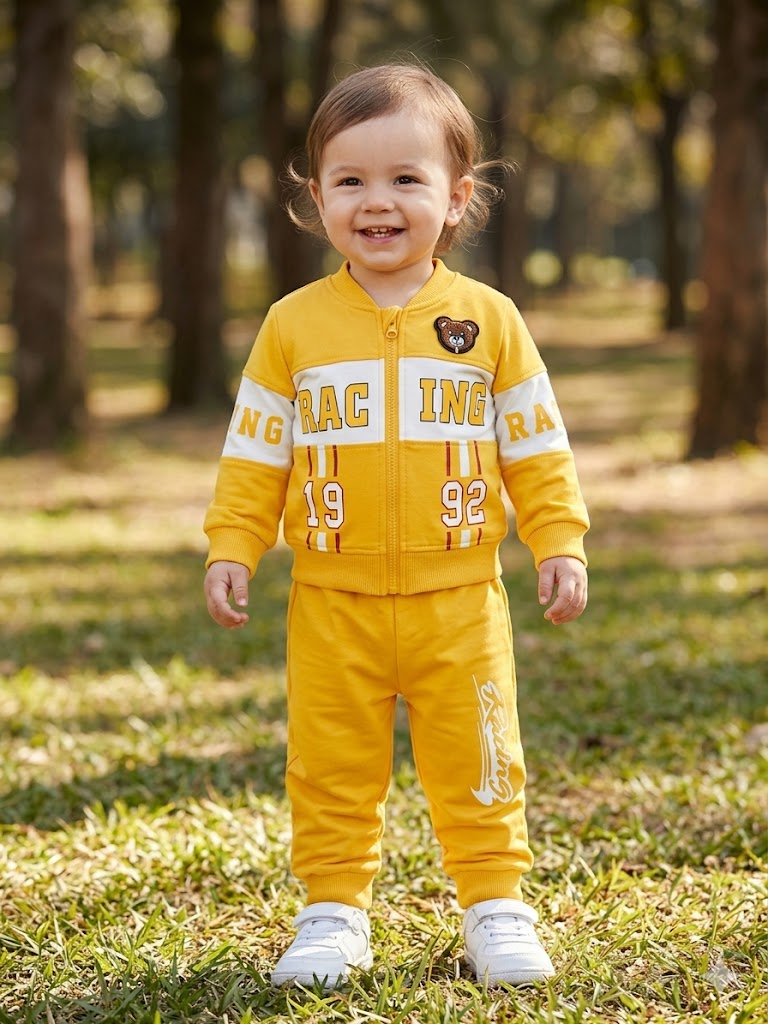 Kids Racing Style 2-Piece Outfit Set