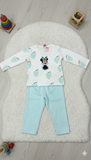 Girls 2 Piece Plazo Set with Cotton Shirt and Terry Plazo Pant