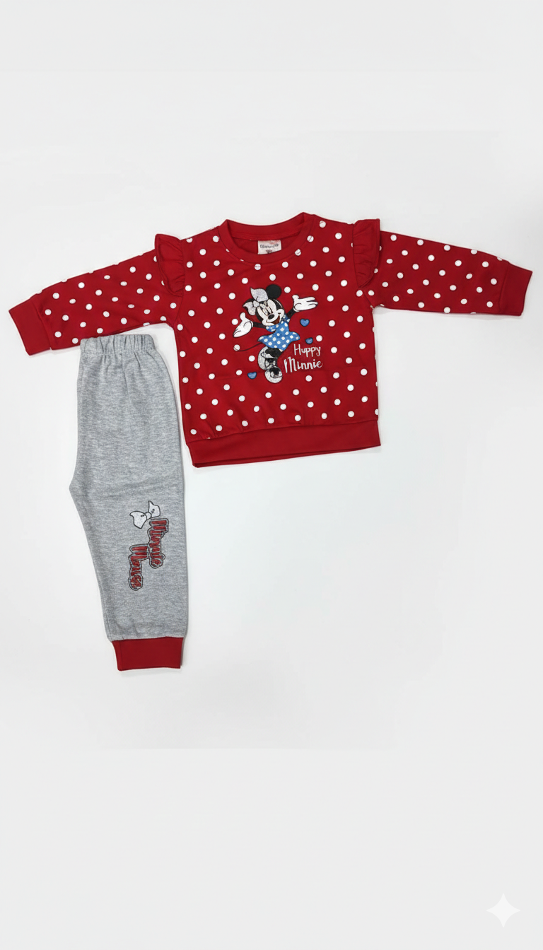 Girls 2 Piece Cotton Pajama Set with Full Sleeves Shirt and Pajama
