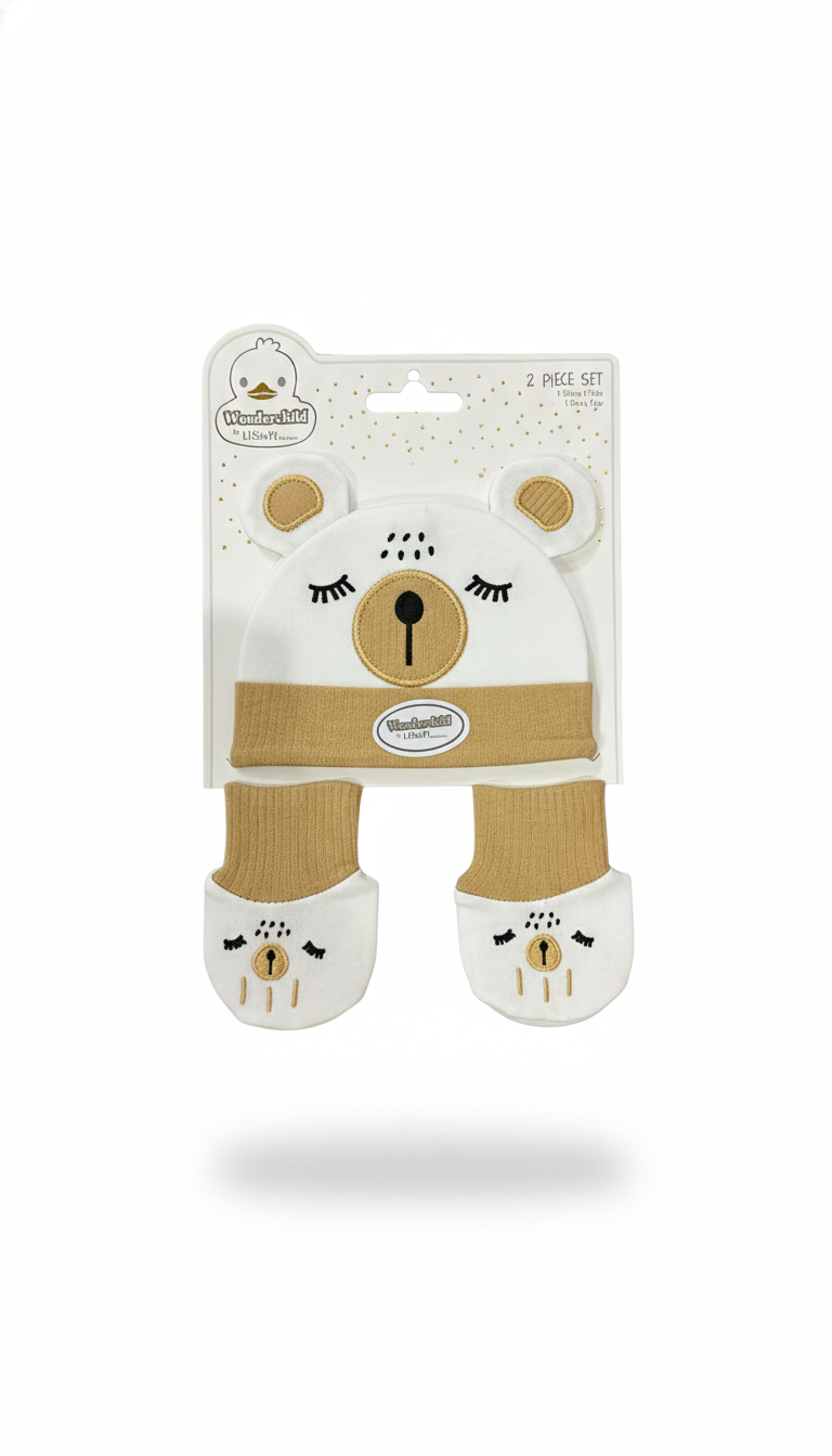 Baby 2-Piece Set – Mittens & Cap