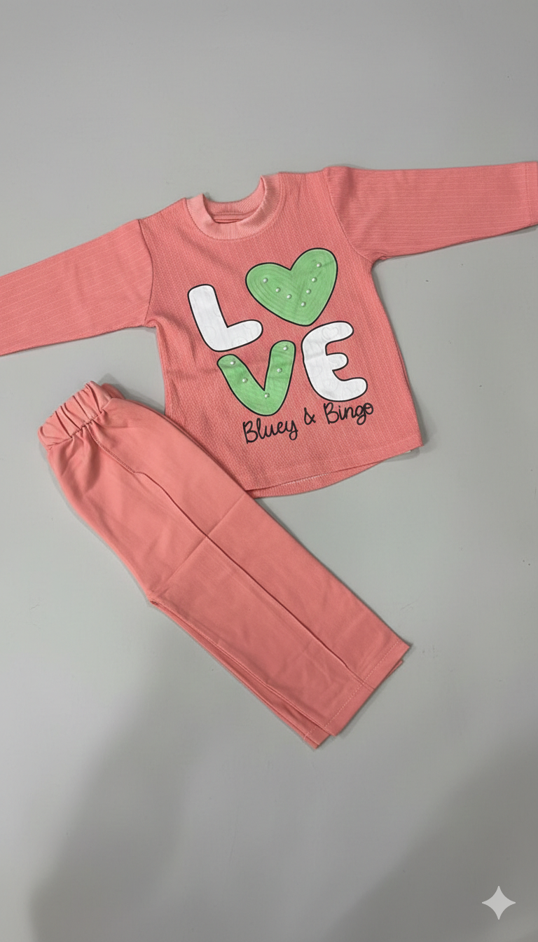 2 Piece Pajama Set in – Terry Fabric Full Sleeves Shirt and Pajama