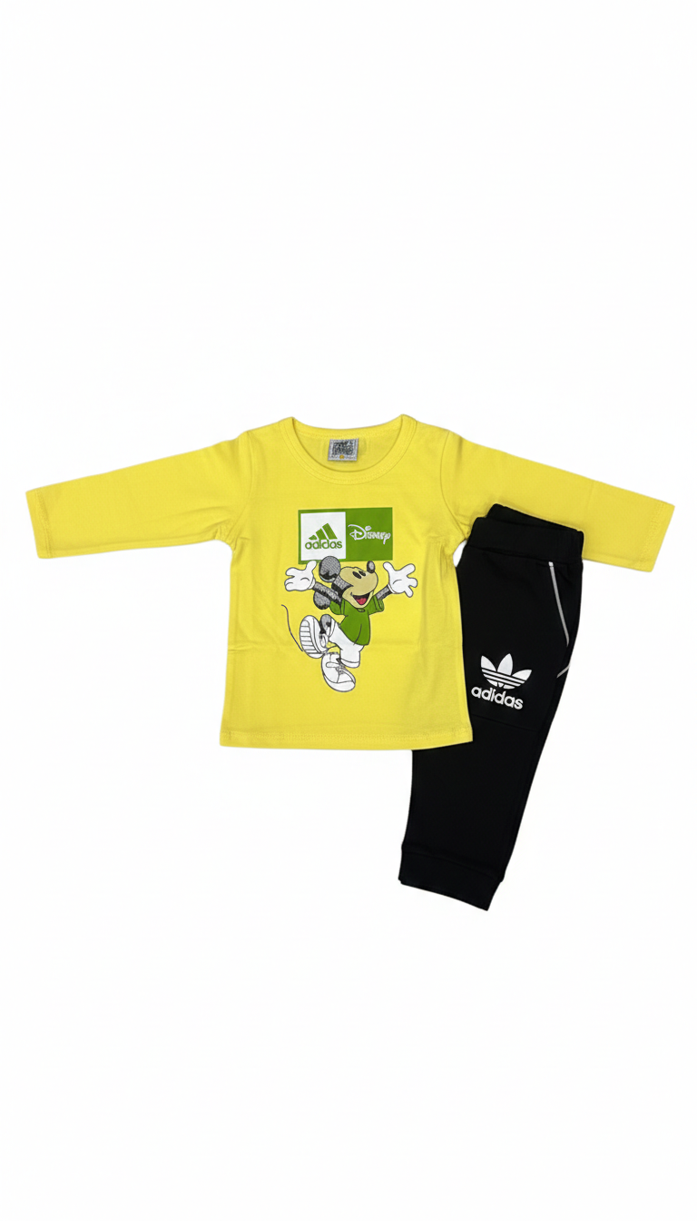 2 Piece Cotton Pajama Set for Boys/Girls with Full Sleeves Shirt and Pajama