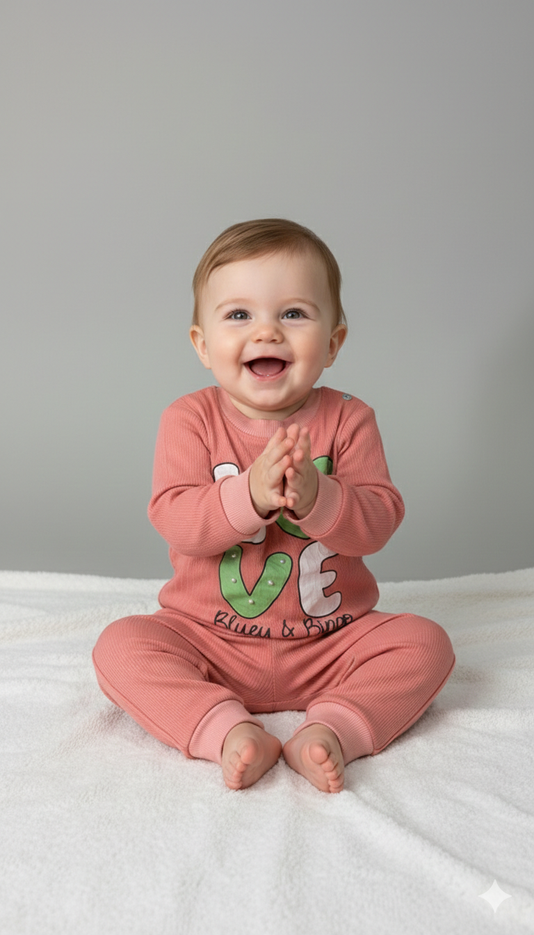 2 Piece Pajama Set in – Terry Fabric Full Sleeves Shirt and Pajama