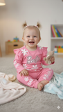 Girls 2 Piece Luxury Cotton Pajama Set