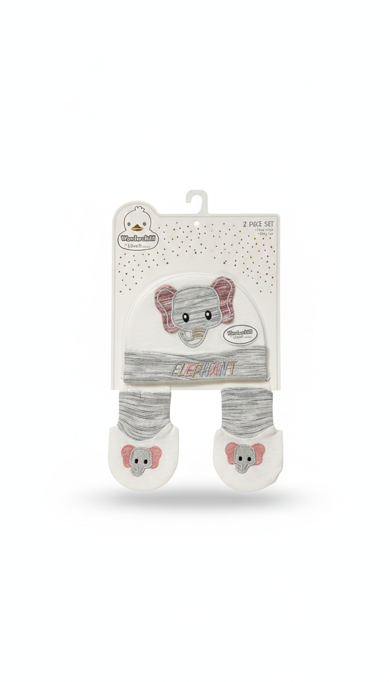 Baby 2-Piece Set – Mittens & Cap