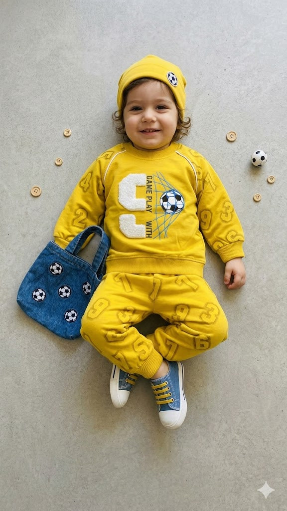 Baby Boys 2 Piece Cotton Pajama Set with Full Sleeves Shirt and Pajama